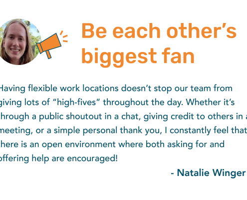 Be each other's biggest fan