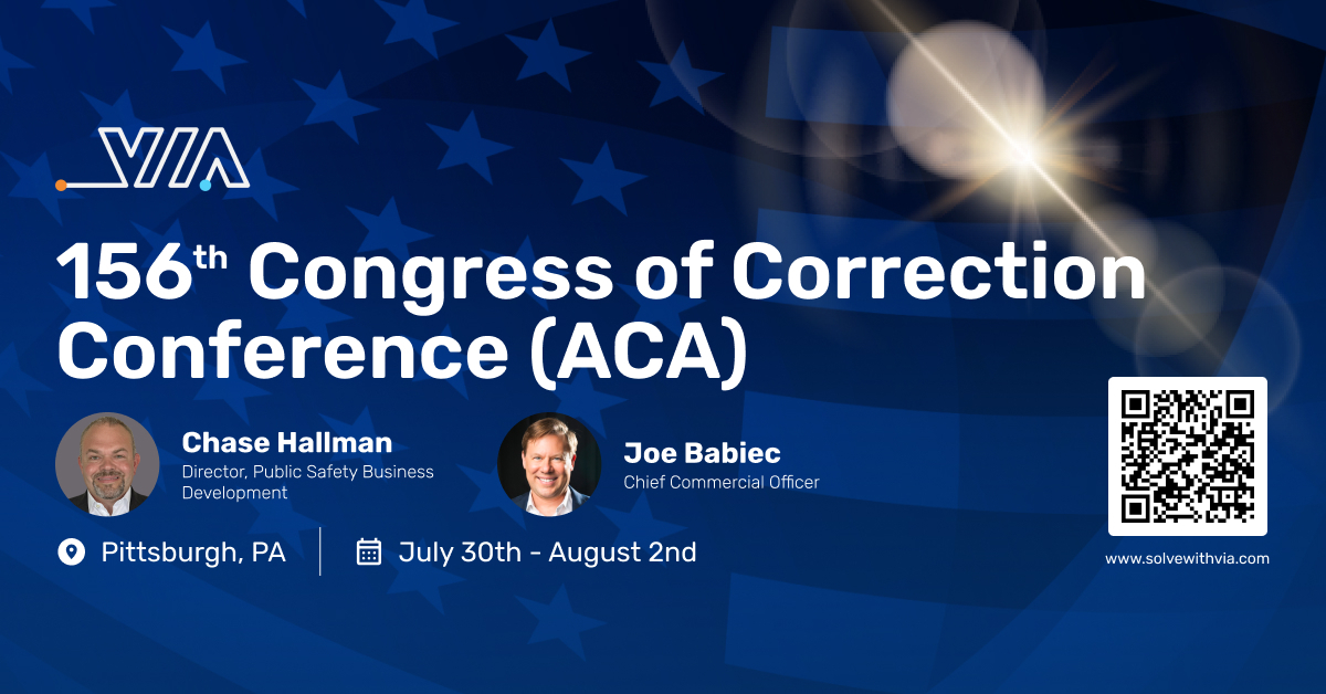 VIA announces Platinum Sponsorship and exhibit at the 156th ACA Congress of Correction