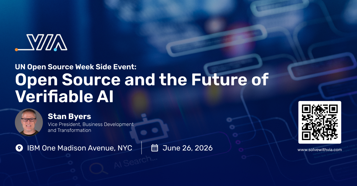 VIA to address cryptographic trust and verifiable AI at UN Open Source Week side event