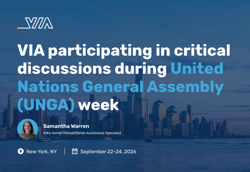 VIA joins critical conversations on modernizing global humanitarian aid at UNGA